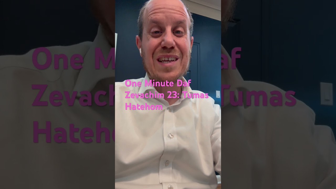 One Minute Daf Zevachim 23: Tumas Hatehom #dafyomi #oneminutedaf