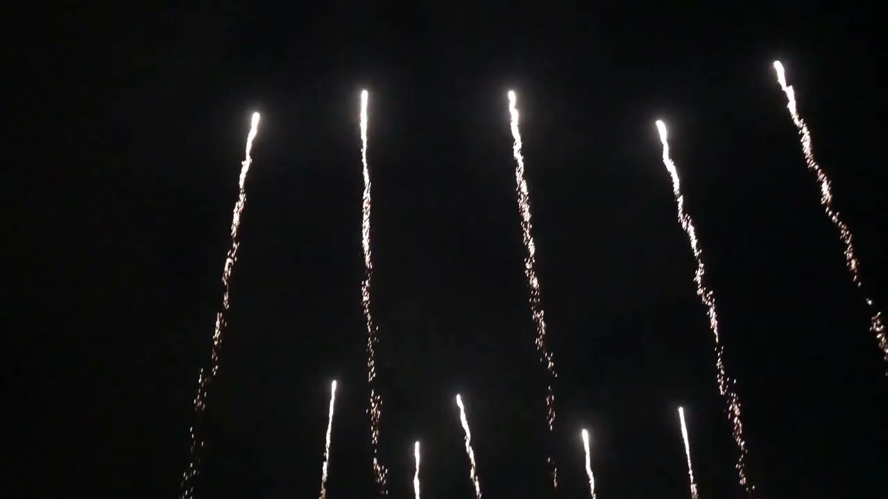 2018大井川花火大会10号10発一斉打ち上げ