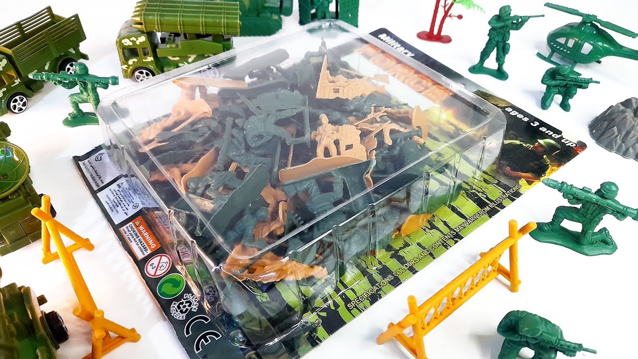 Juguetes militares: Set de soldados de plástico | Unboxing y review