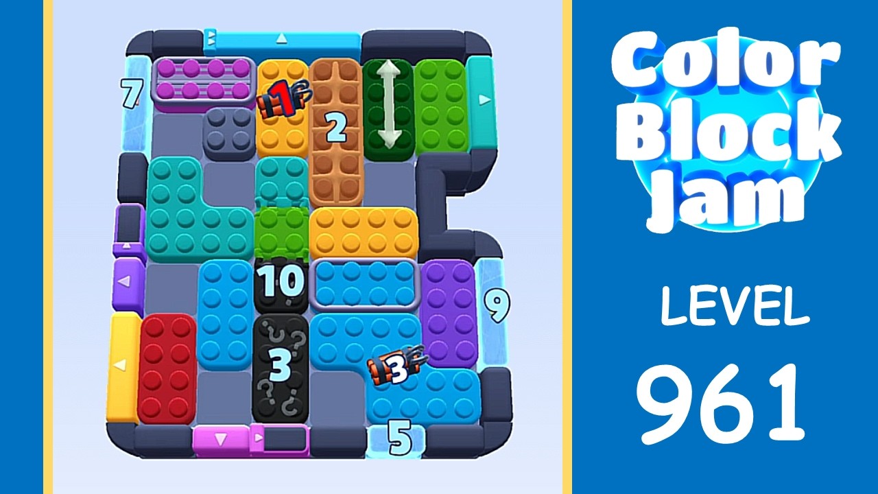 Color Block Jam Level 961 Walkthrough (No Boosters)