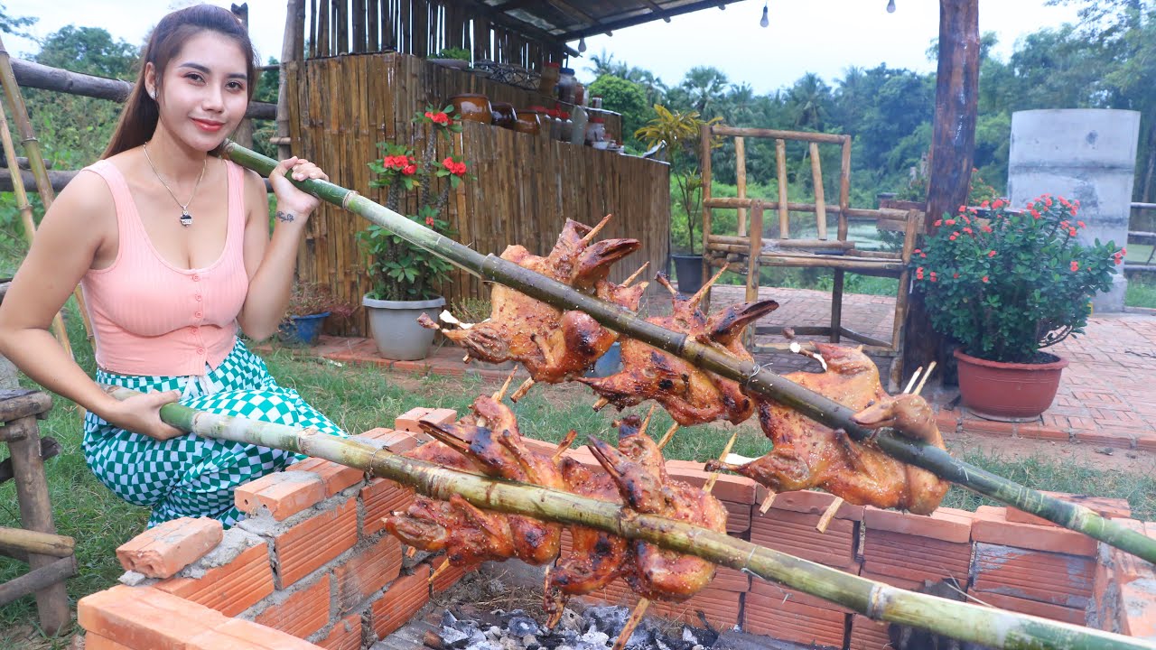Cooking Grilled Duck with special sauce recipe - cooking duck recipe