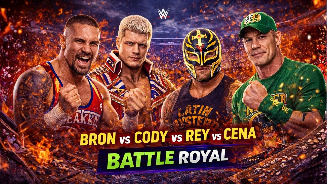 Bronn vs Cody vs Rey vs Cena – Battle Royal Full Match 🔥 WWE 2K25
