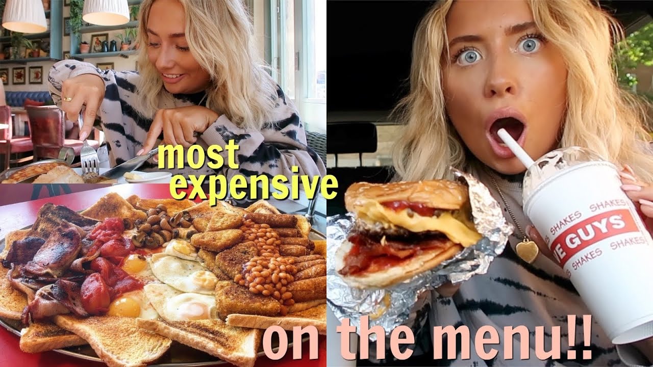 ONLY eating the most EXPENSIVE meal on the menu!! | Saffron Barker