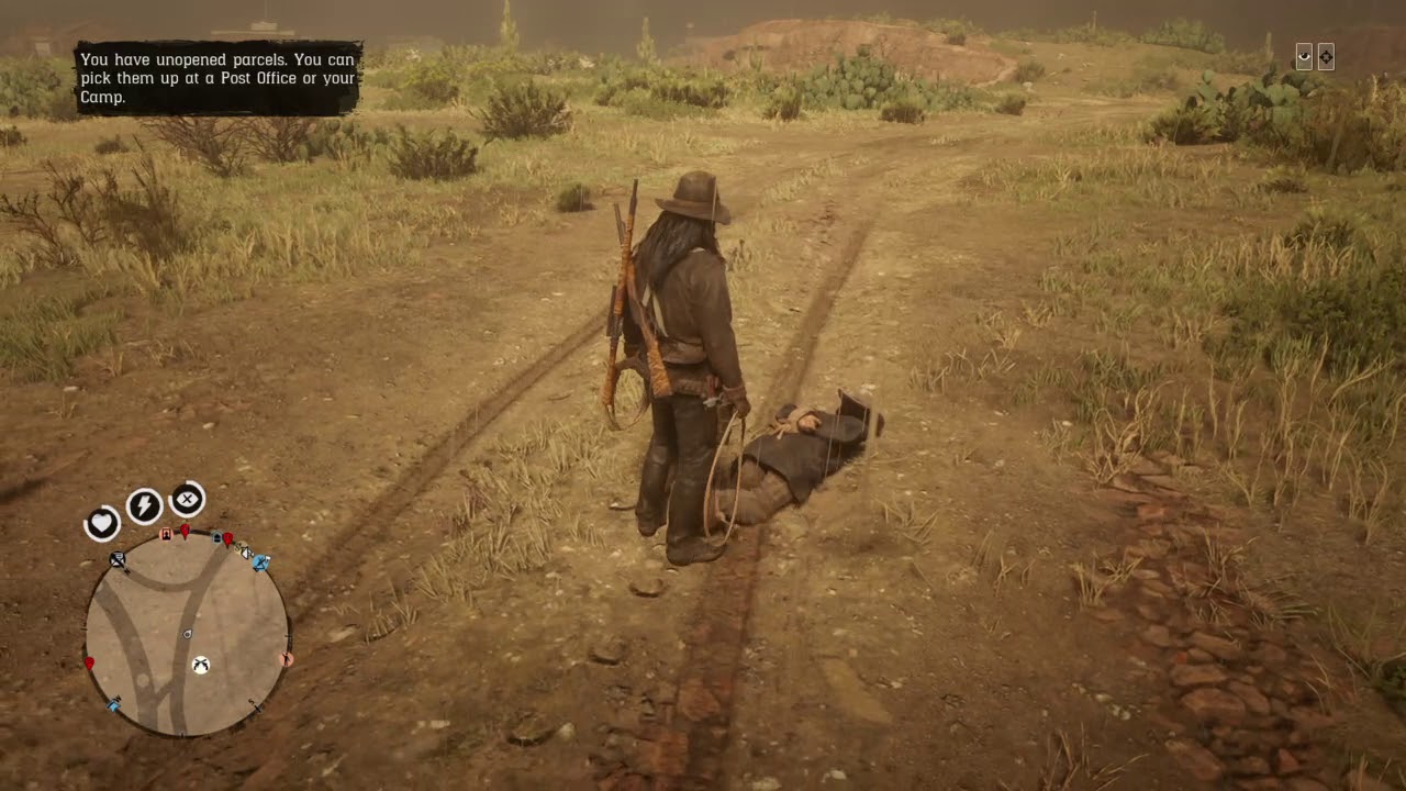 RDR2 Buggy theft and hogtie