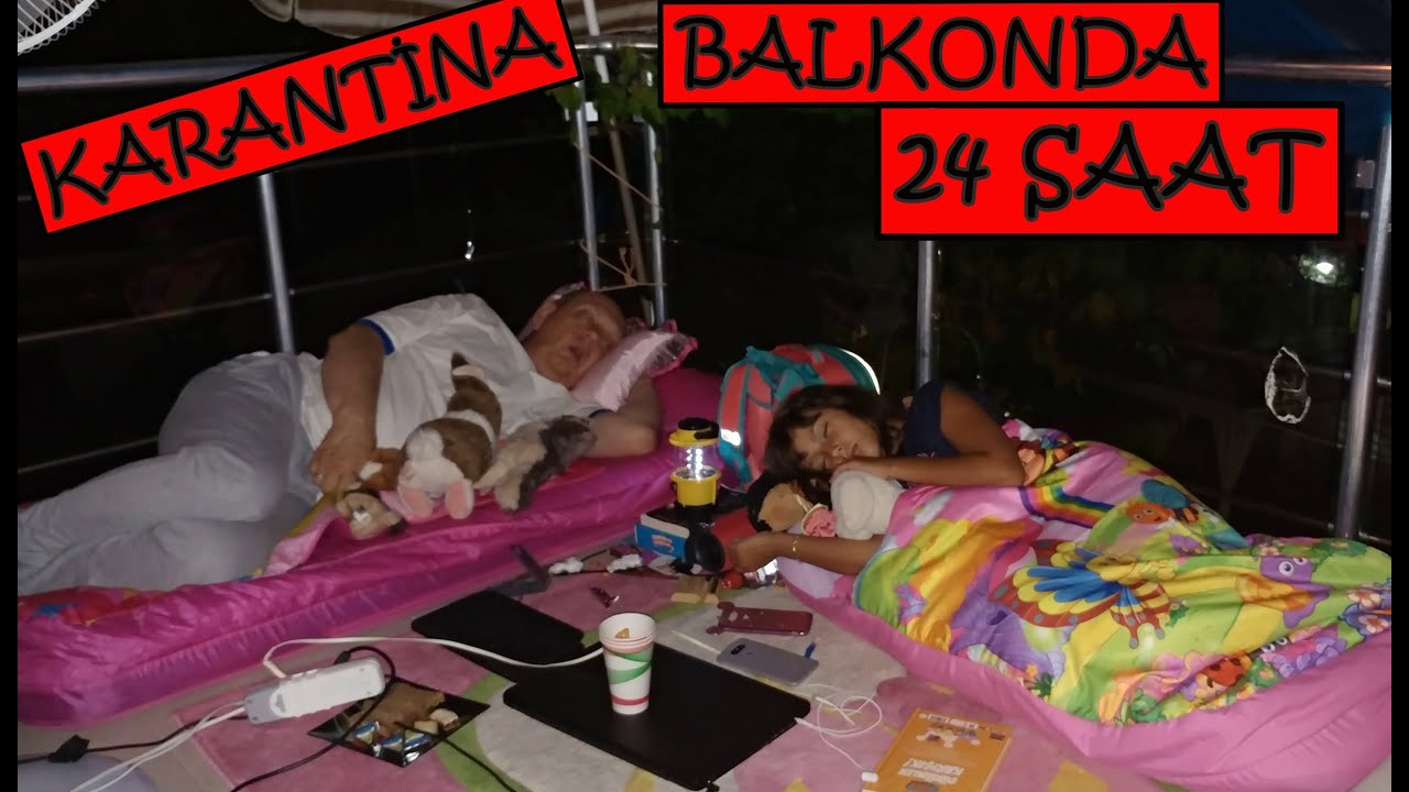 Karantina balkonunda 24 saat geçirdik. Elif ile Eğlenceli Video #EvdeKal #SendeOyna