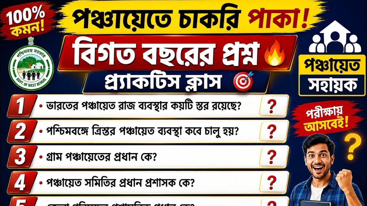WBPRMS Panchayat PYQ 2026 | না দেখলে বড় ভুল হবে! 🚨💥