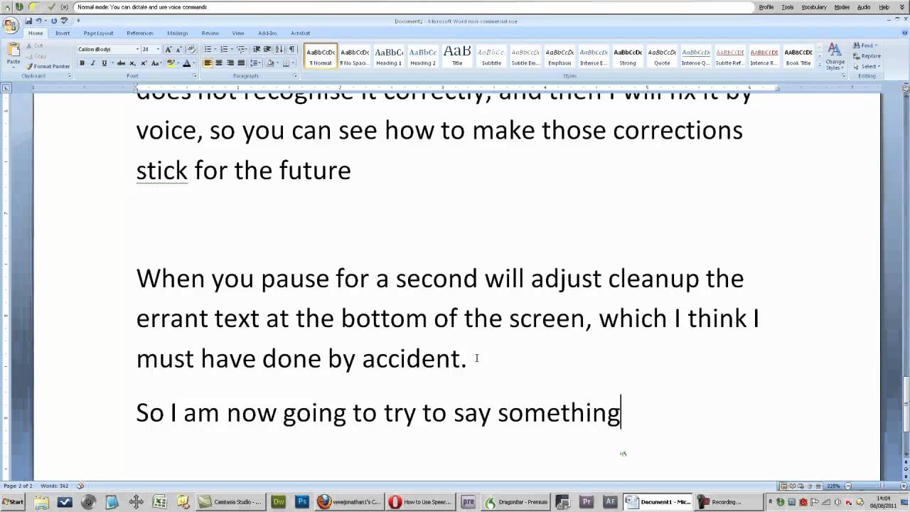 Windows 7 Speech Recognition v Dragon Naturally Speaking Version 11.5