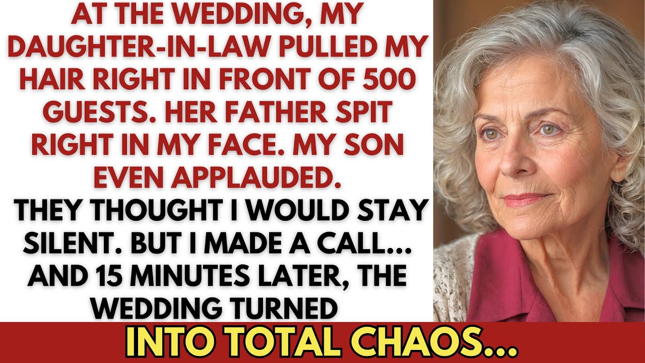 My daughter-in-law yanked my hair mid-wedding. My son applauded. I made a call.