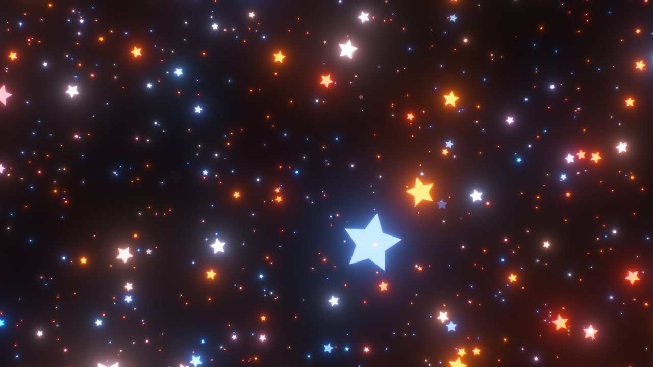 Beautiful Falling Starfield Radiant Gold Blue Twinkle Sparkle Lights 4K DJ Visuals Loop Background