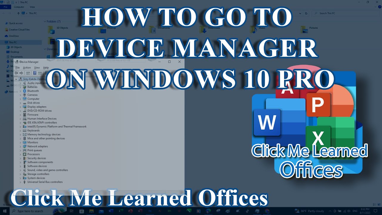 #13-How to Go to Device Manager on Windows 10 Pro 2023  ​| Clickmelearnedoffices