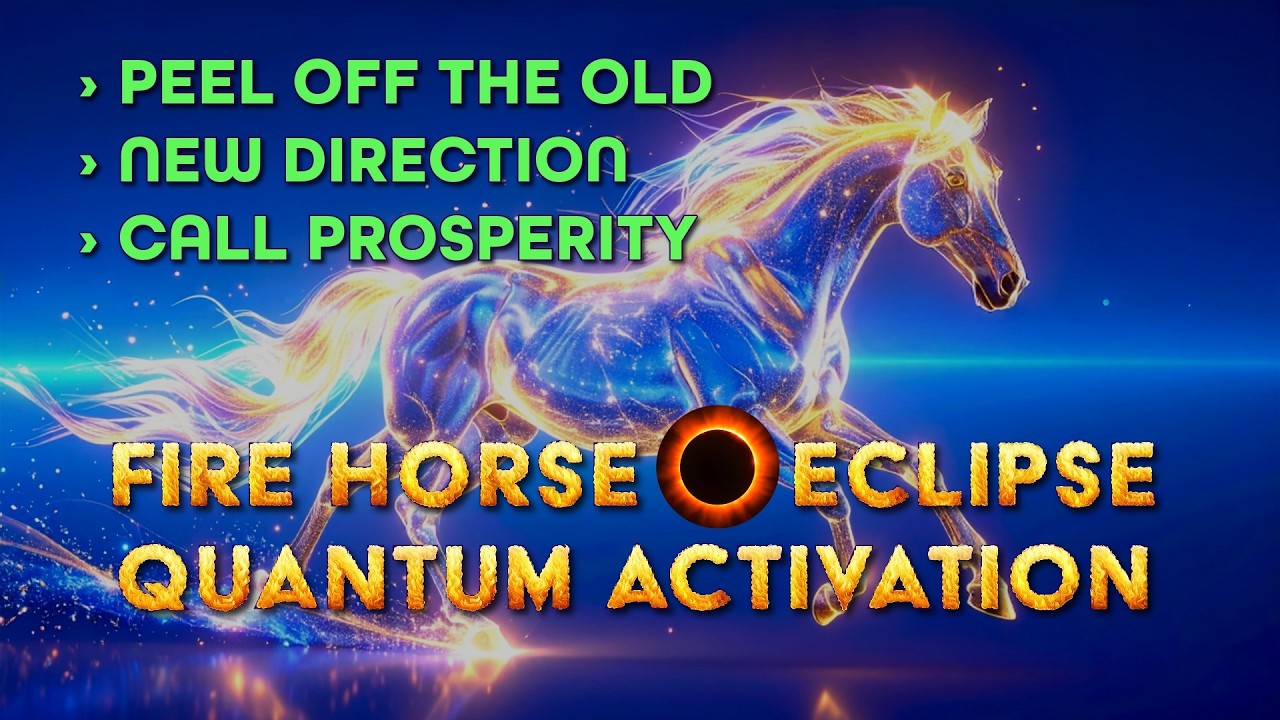 528 Hz ◈ Fire Horse Solar Eclipse Portal Activation ◈ Call Prosperity ◈ Reiki Meditation Music