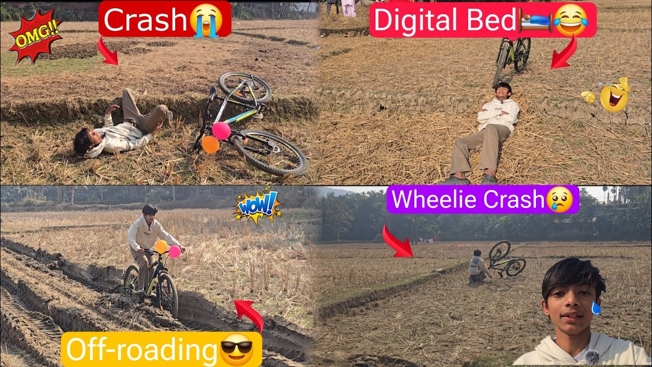 Ajj Off-roading Karte Samay Yeh Kya Ho Gaya😱?Cycle Se Off-road😍 Wheelie Crash😢