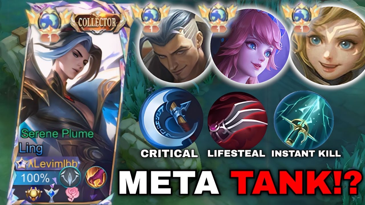 LING FASTHAND WITH SKY PIERCER BUILD DESTROY META TANK EASILY!! | LING BEST BUILD & EMBLEM 2025