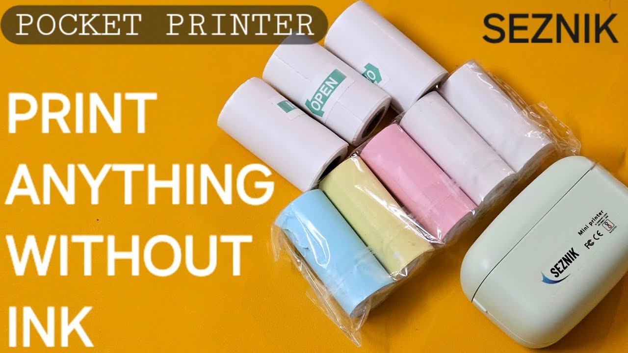 SEZNIK mini printer | Thermal Printer | Make stickers at home | Pocket printer wireless