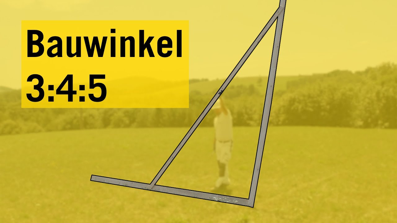 Bauvermessung - Absteckung von rechten Winkeln nach dem Verh&auml;ltnis 3:4:5