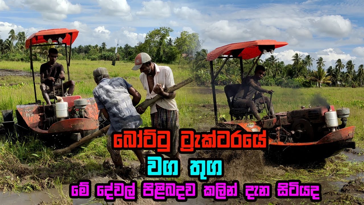 බෝට්ටු ට්‍රැක්ටරේ විස්තරේ | Boat tractor | මඩ මාරයා | Boat tractor for paddy field