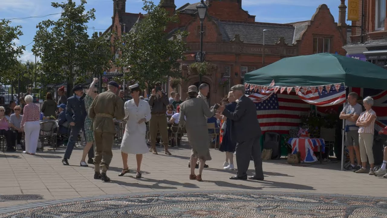 Lytham St Annes 1940s Wartime Weekend 2022  -   Dancing in the Square #1 (4K HLG)