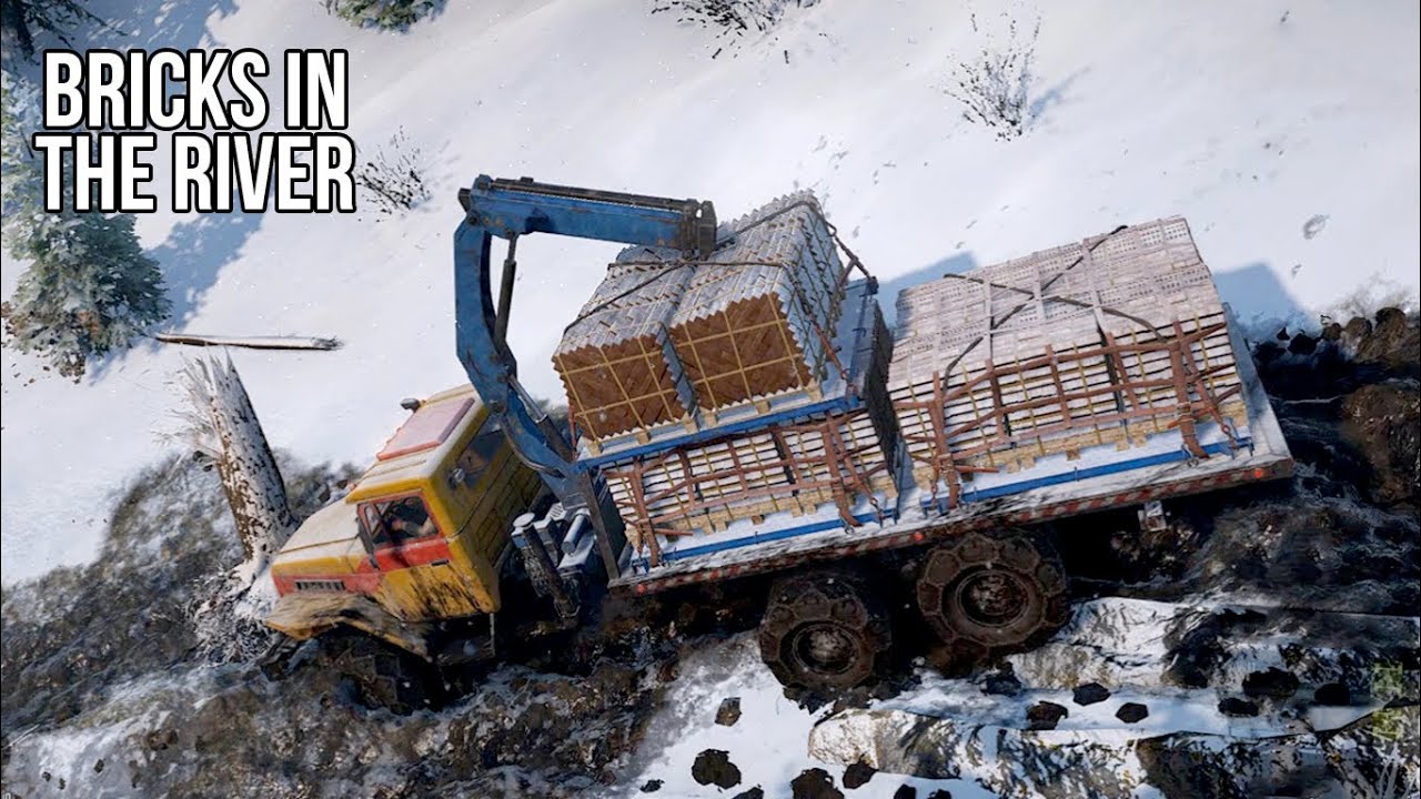 SnowRunner | How to Complete the Bricks in the River Task | Mountain River | Alaska