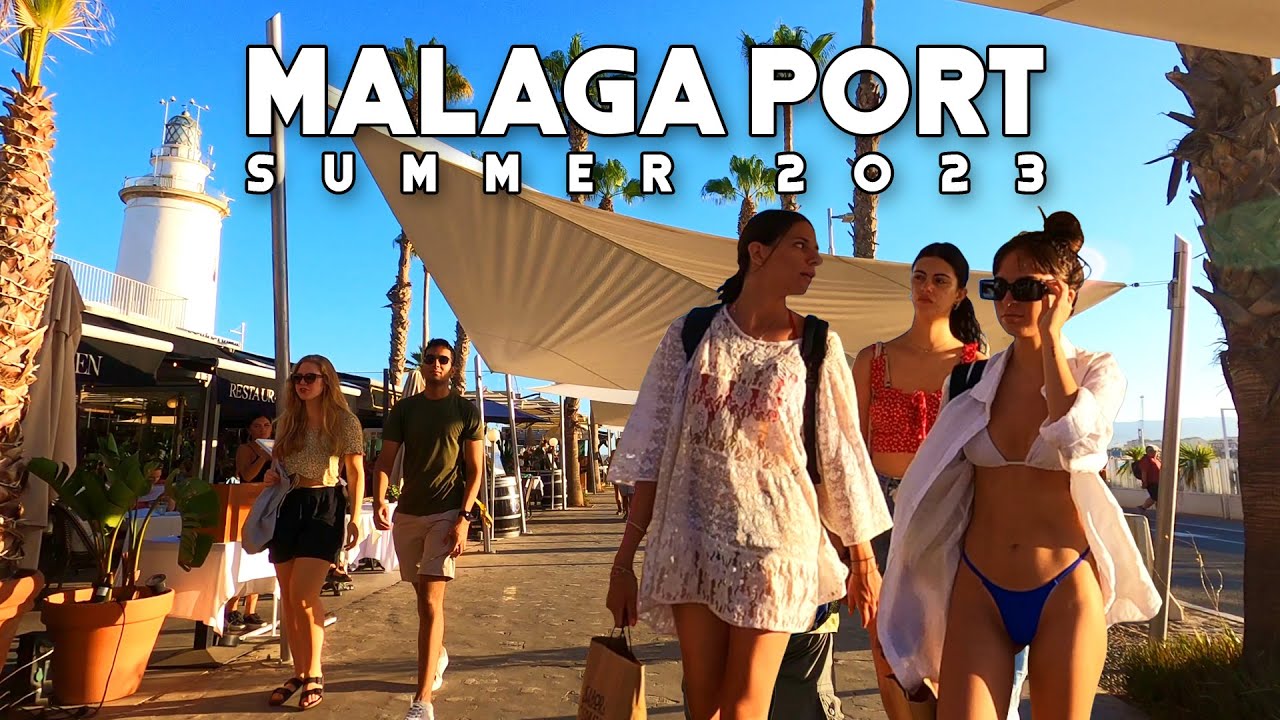 Malaga City Port Spain Fantastic Summer 2023 August Update | Costa del Sol | Andalucía [4K]