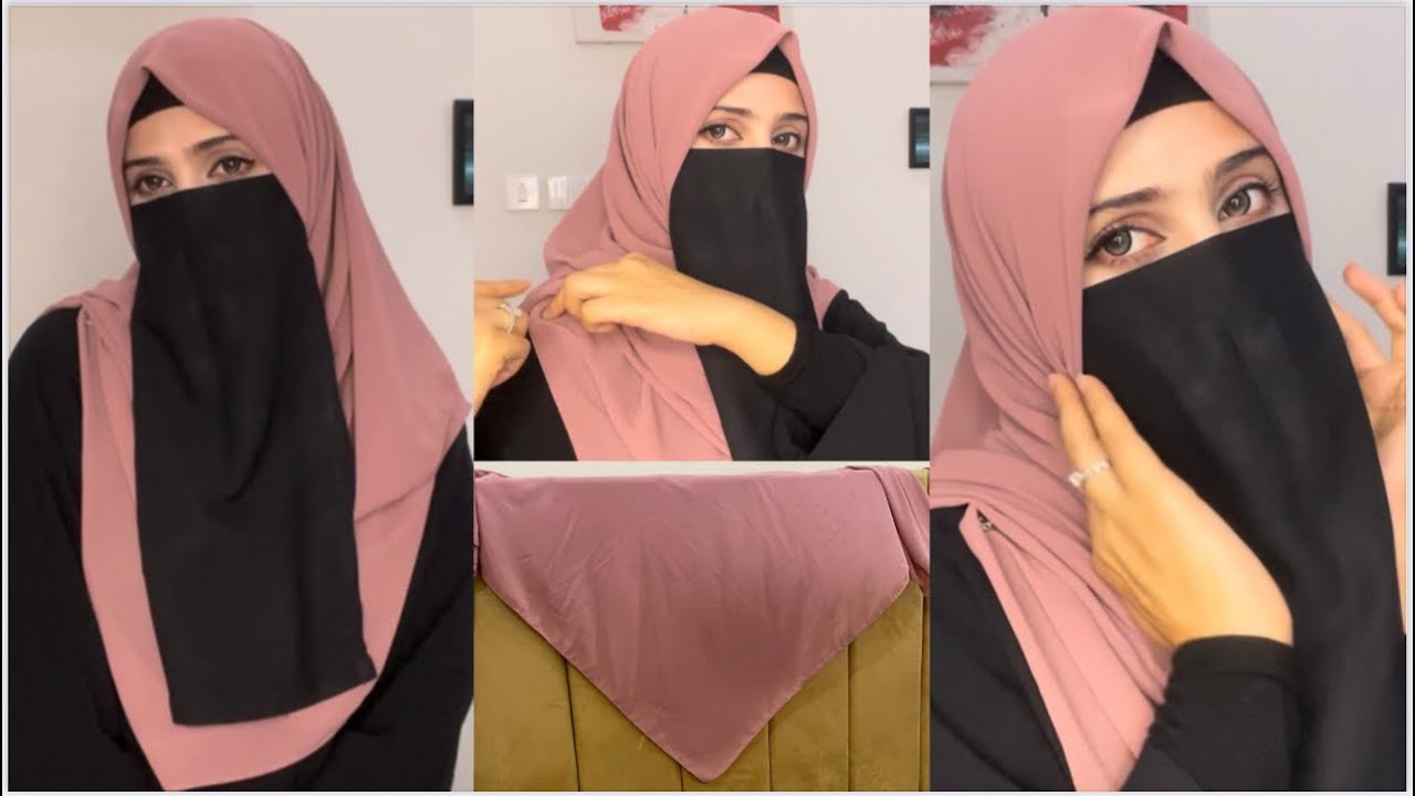 Easy & Simple Square Hijab Tutorial For Everyday Wear | Full Coverage with Niqab 
