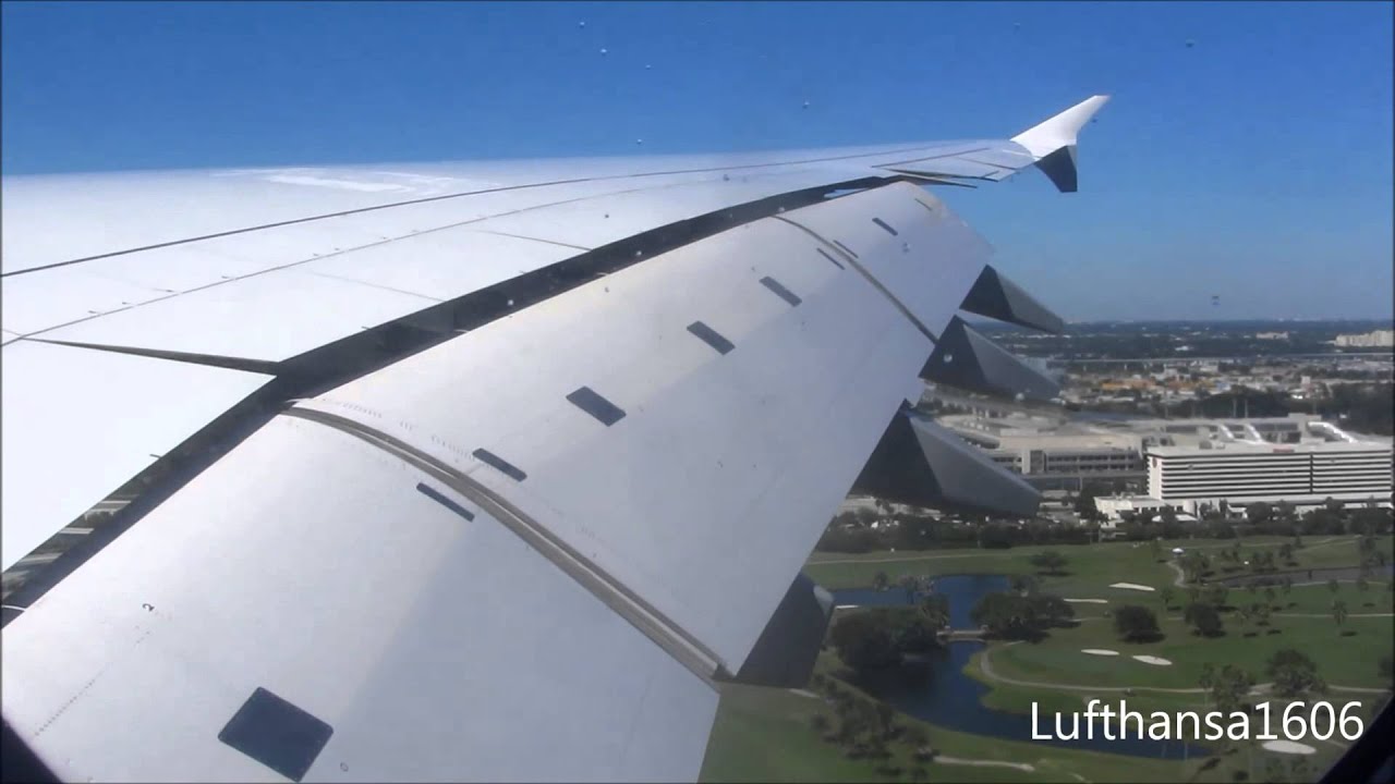 Lufthansa Airbus A380-800 flight from Frankfurt/Main(FRA) to Miami(MIA) airport HD/3D