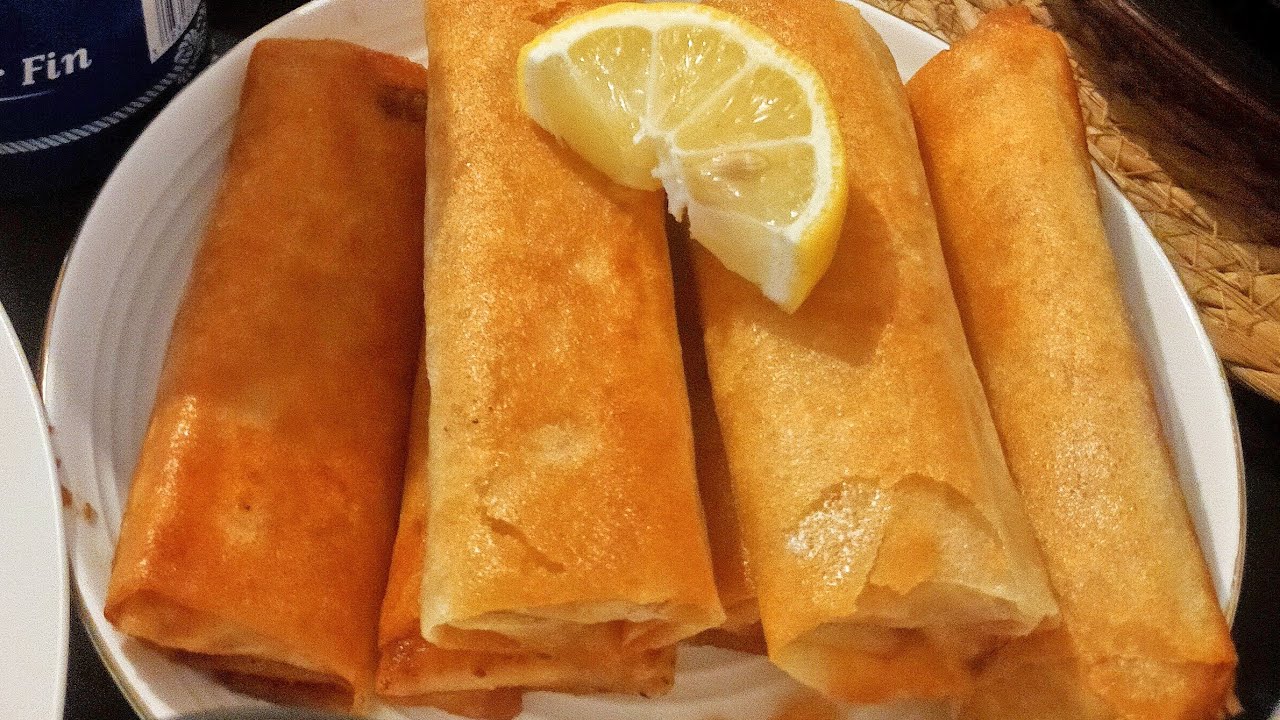 بوراك بالدجاج بنة brick au poulet, bourek poulet,