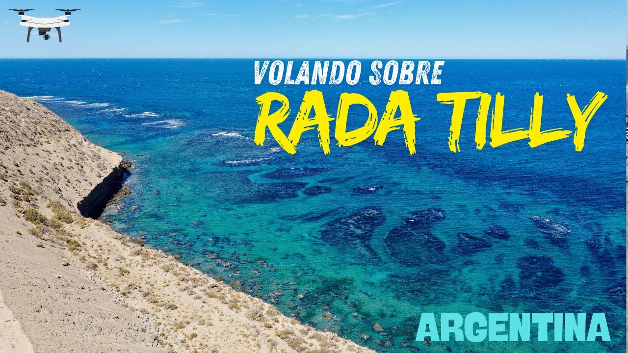 Volando sobre Rada Tilly Chubut Argentina DRONE FOOTAGE