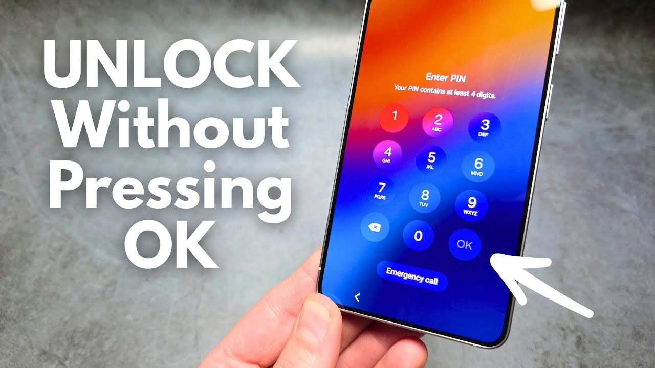 Samsung Galaxy S26 - Remove OK button from Lock Screen - Unlock Phone without Pressing OK Button