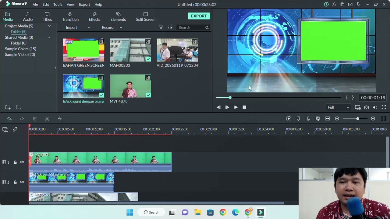 MATERI PEMBUATAN TEHNIK VIDEO GREEN SCREEN OLEH PAK WEL