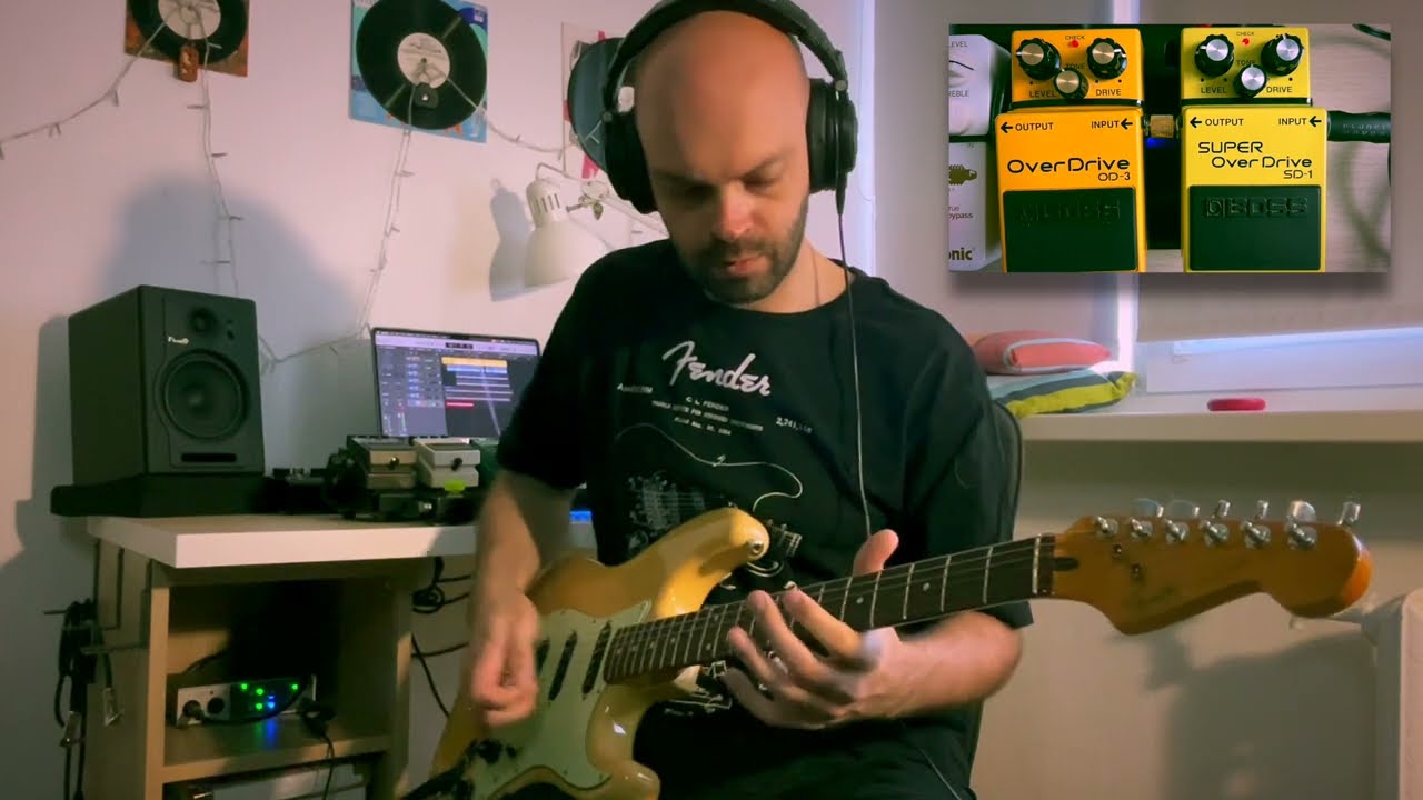 Boss SD-1 + Boss OD-3 | Pedal Stack | Работа в паре, комбинация.