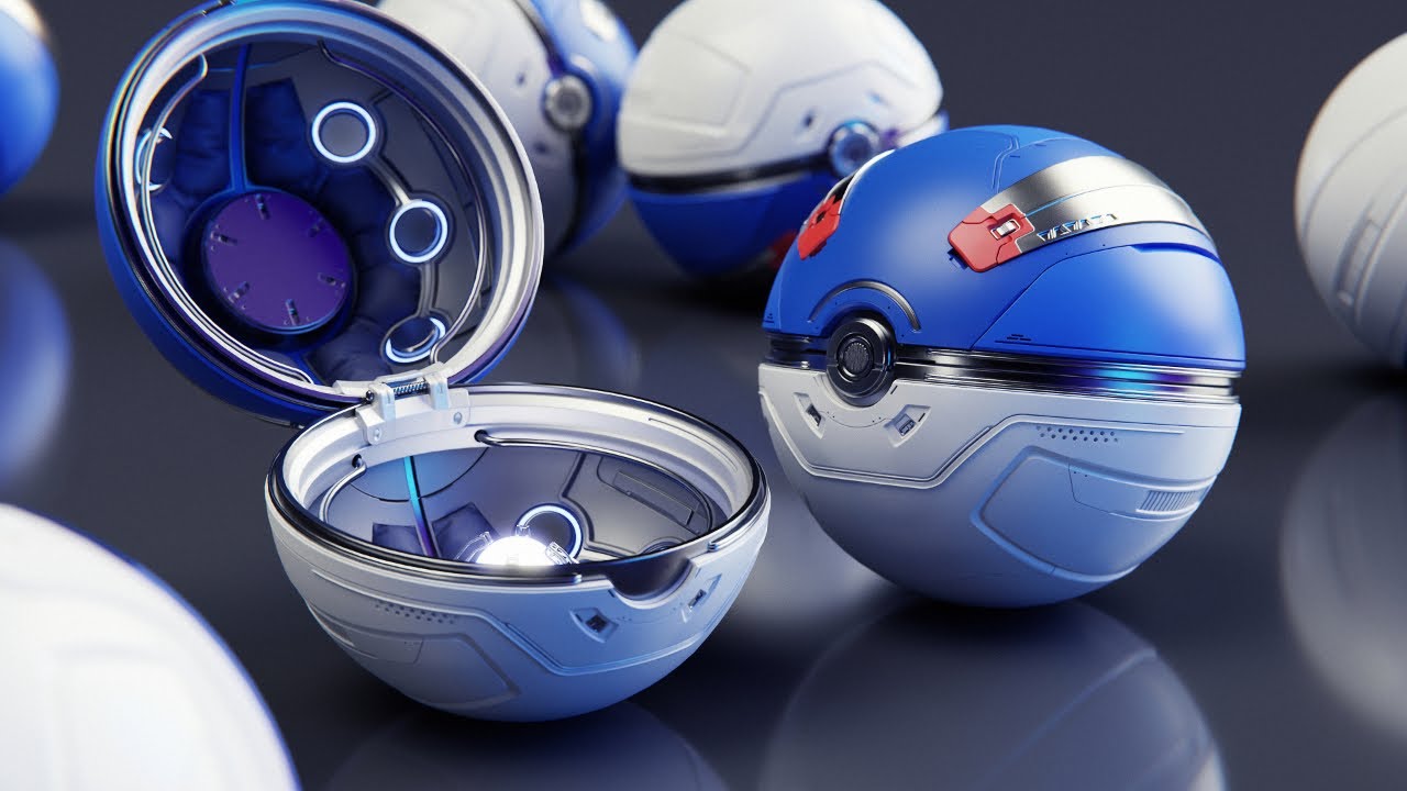 Redesigning a Pokeball in Blender 2.8