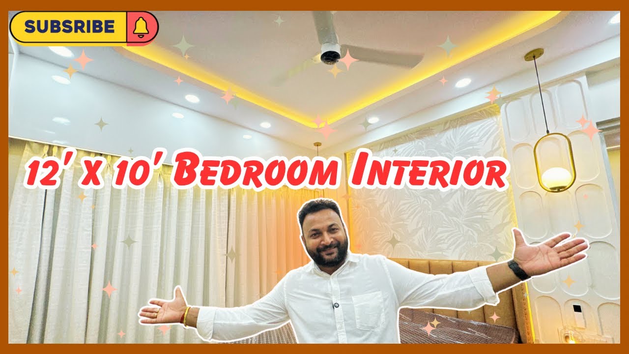 12&rsquo; x 10&rsquo; Modern Bedroom Interior Design | Elegant Wall Paneling + Lighting Ideas 2025