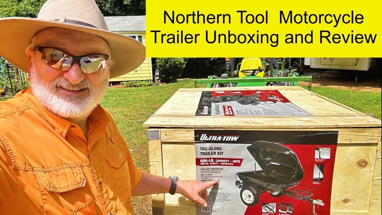 Распаковка мотоциклетного прицепа Northern Tool и сравнение с прицепом Harbor Freight