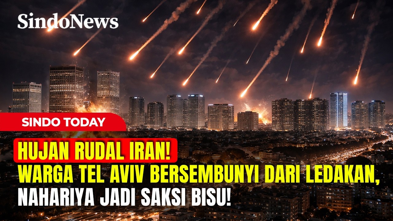 HUJAN RUDAL IRAN! Warga Tel Aviv Bersembunyi dari Ledakan, Nahariya Jadi Saksi Bisu! | Sindo Today