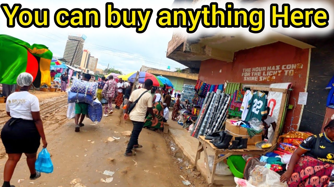 You can buy almost anything in this market in Zambia // Kamwala shopping center 