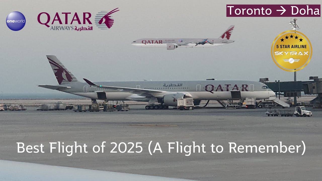 BEST FLIGHT OF 2025! Qatar Airways Boeing 777-3DZER: Toronto 🇨🇦 - Doha 🇶🇦 Trip Report (Economy)