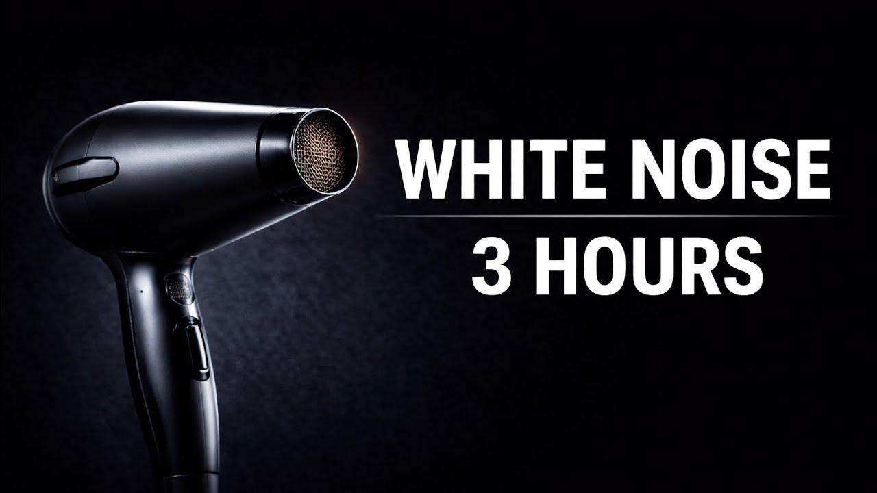 3 Hours White Noise for Sleep | Hair Dryer Sound | Relaxing Background Noise
