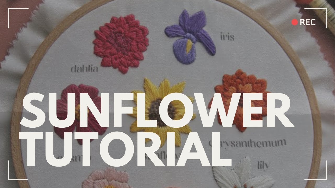 Stitching a sunflower WITHOUT french knots?! Embroidery tutorial!