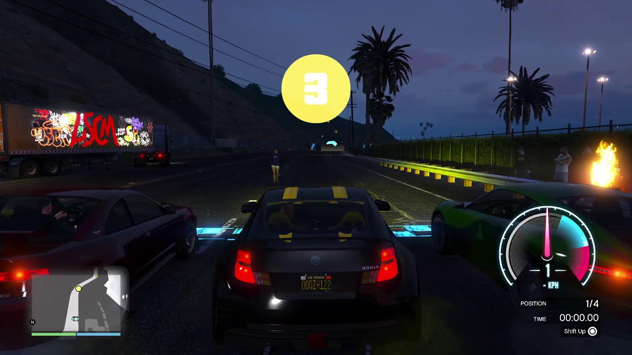 GTA 5.Online. Drag racing.