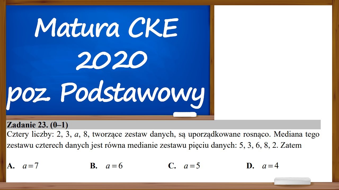 Matura 2020 CKE poziom podstawowy zad 23 (maj)