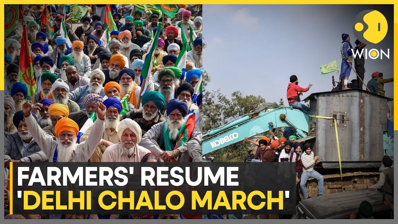 India Farmers' Protest: 14,000 people,1200 tractors at Shambhu border | Latest News | WION