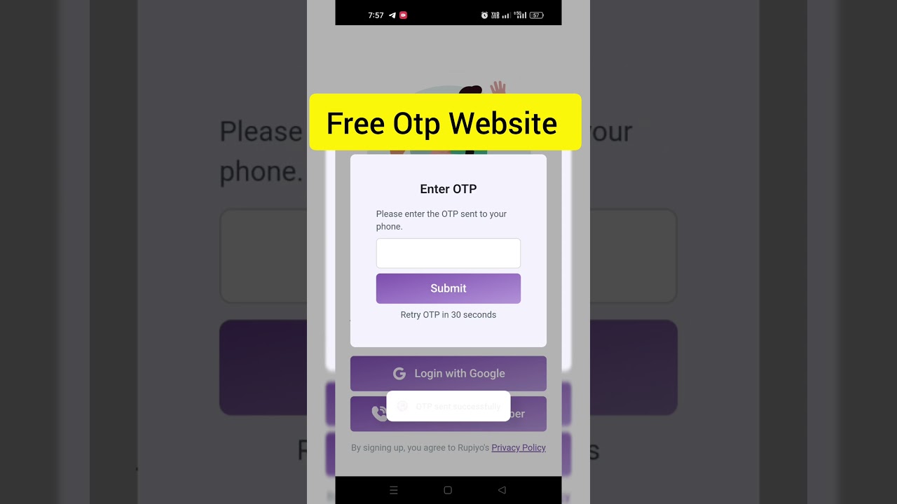 free OTP website // Indian virtual number free