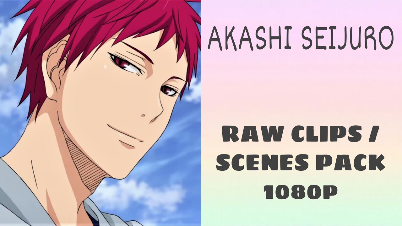 Seijuro Akashi RAW clips/scenes pack 1080p | Kuroko no Basket