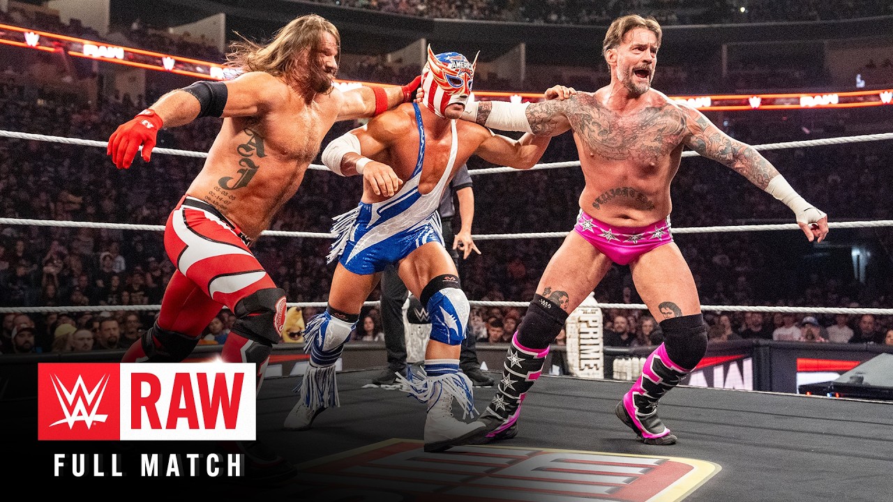 ПОЛНЫЙ МАТЧ: CM Punk против AJ Styles против El Grande Americano: Raw, 2 июня 2025 г.