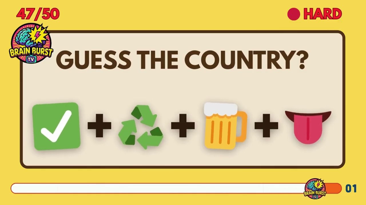 98% Will Fail the Final Round: 50 Country Emoji Quiz