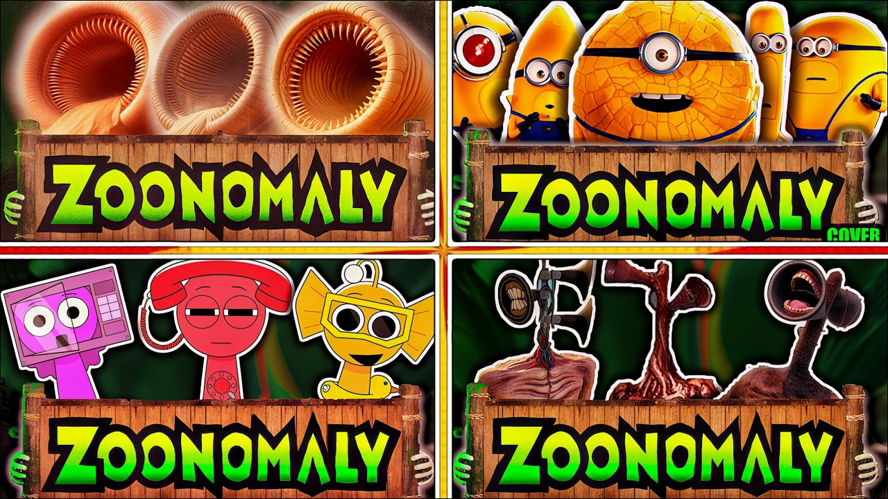 Музыкальная тема Zoonomaly - SIREN HEAD 🆚 INCREDIBOX SPRUNKI OC 🆚 ‍Гадкий я 4 🆚 Эрозионный червь