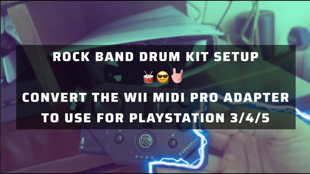 Rock Band Drum Kit Setup - Convert the Wii MIDI Pro Adapter to Use For Playstation 3/4/5