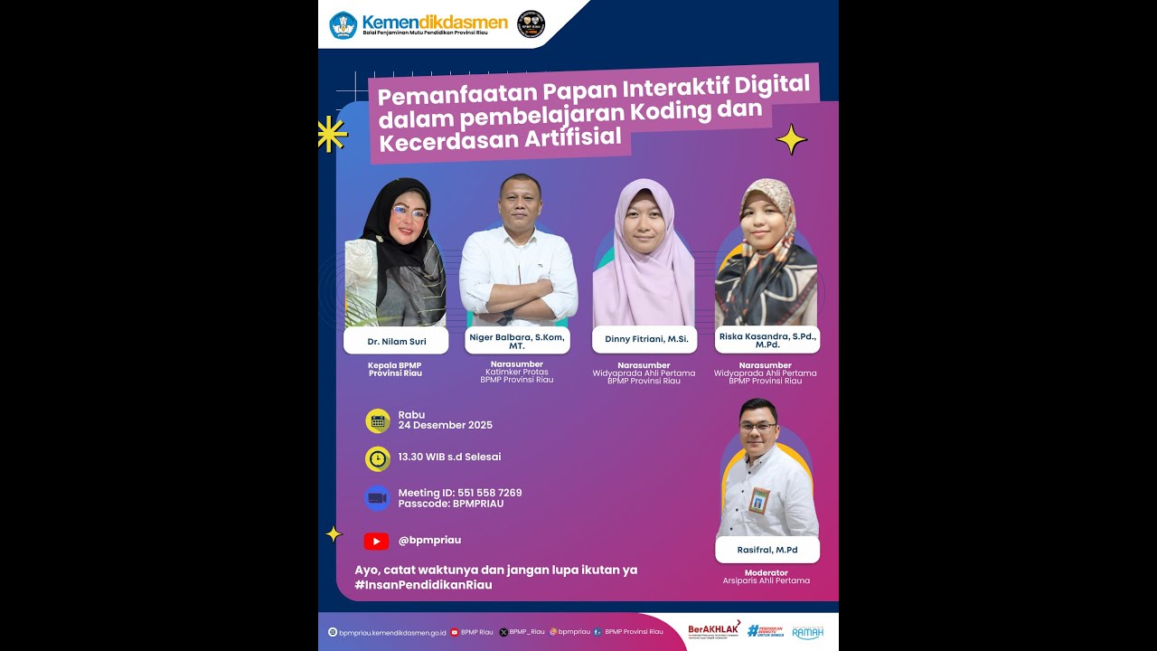 Pemanfaatan Papan Interaktif Digital dalam pembelajaran Koding dan Kecerdasan Artifisial
