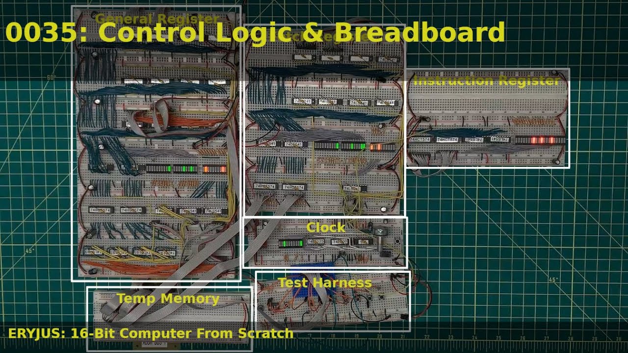 0035: Control Logic & Breadboard | 16-Bit Computer From Scratch