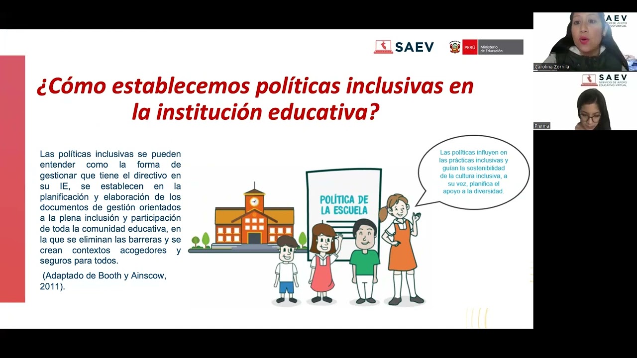 Fortaleciendo la Institución Educativa desde las dimensiones de la Educación Inclusiva